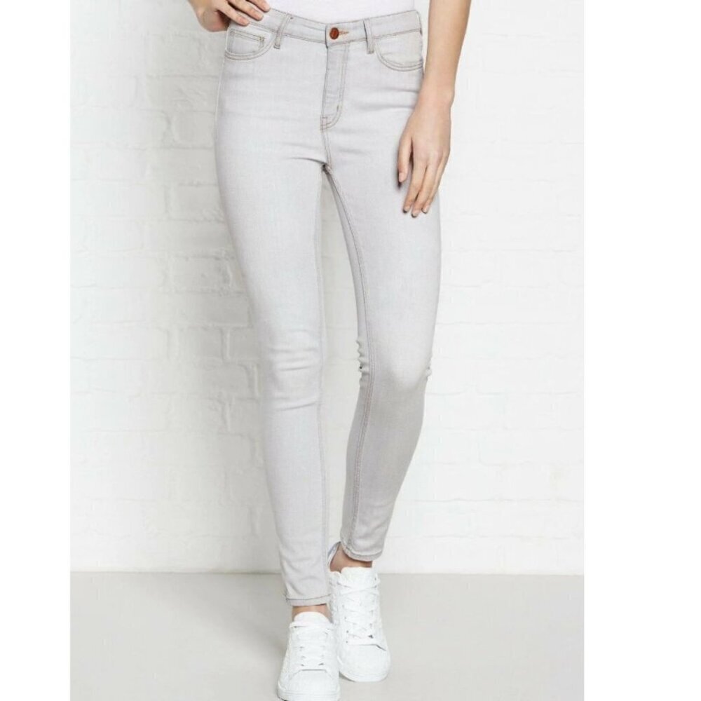 Mih Denim Skinny Ankle Jeans Womens 25 Gray High Rise Stretch Bridge